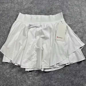 Lululemon Court Rival High-Rise Skirt White Tennis Pickleball Size 8 - Picture 1 of 8