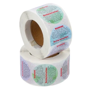 2 Rolls Sticker Candle Warning Labels Stickers For Candle Candle Safety Label - Picture 1 of 12