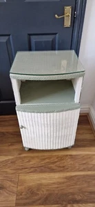 Lloyd Loom Vintage Wicker Rattan Upcycled Bedroom Cabinet - Picture 1 of 6