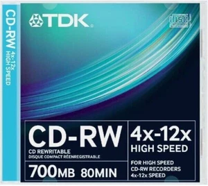 TDK CD-RW 80 minute 700MB Disc, NEW. - Picture 1 of 1
