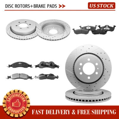 Front & Rear Rotors + Brake Pads For 2007-2009 Ford Expedition Lincoln Navigator - Image 1 of 4