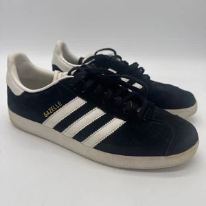Women's Adidas Gazelle Black White Suede Sneakers US 9 - Picture 1 of 8