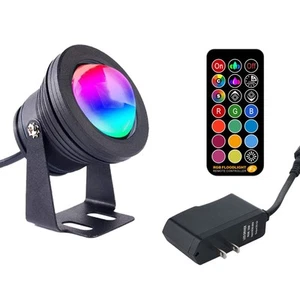 Spot Lights Outdoor 10W RGB Color Changing Low Voltage Landscape Lighting, IP... - Picture 1 of 8