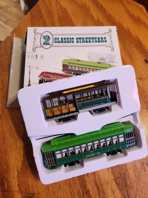 2x unbranded 5" long diecast classic streetcars w/ orig box - Image 1 of 4