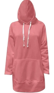 Vestido pulóver con capucha rosa XL NUEVO The Warmy de gran tamaño forro difuso para mujer - Imagen 1 de 2