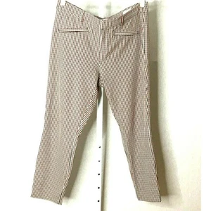 Pantalones de vestir para mujer Gap firma ajustados al tobillo rojo negro pata de gallo algodón 14 - Imagen 1 de 6