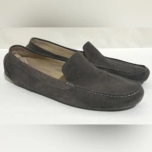 Tommy Bahama GREY Pagota Moccasin Suede Nubuck Leather Loafers SLIP ON Shoes 11 - Picture 1 of 11