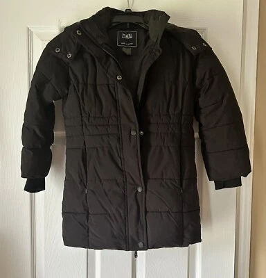 ZSHOW Chaqueta acolchada para niñas Abrigo de invierno forrado de lana suave con capucha de piel ~ Talla 6-7 Foto 1 de 4