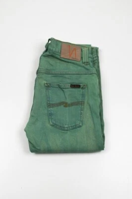 Jeans Nudie 39020 finlandés fino original Jeans Icon verde verde para hombre talla 30/34 Foto 1 de 4