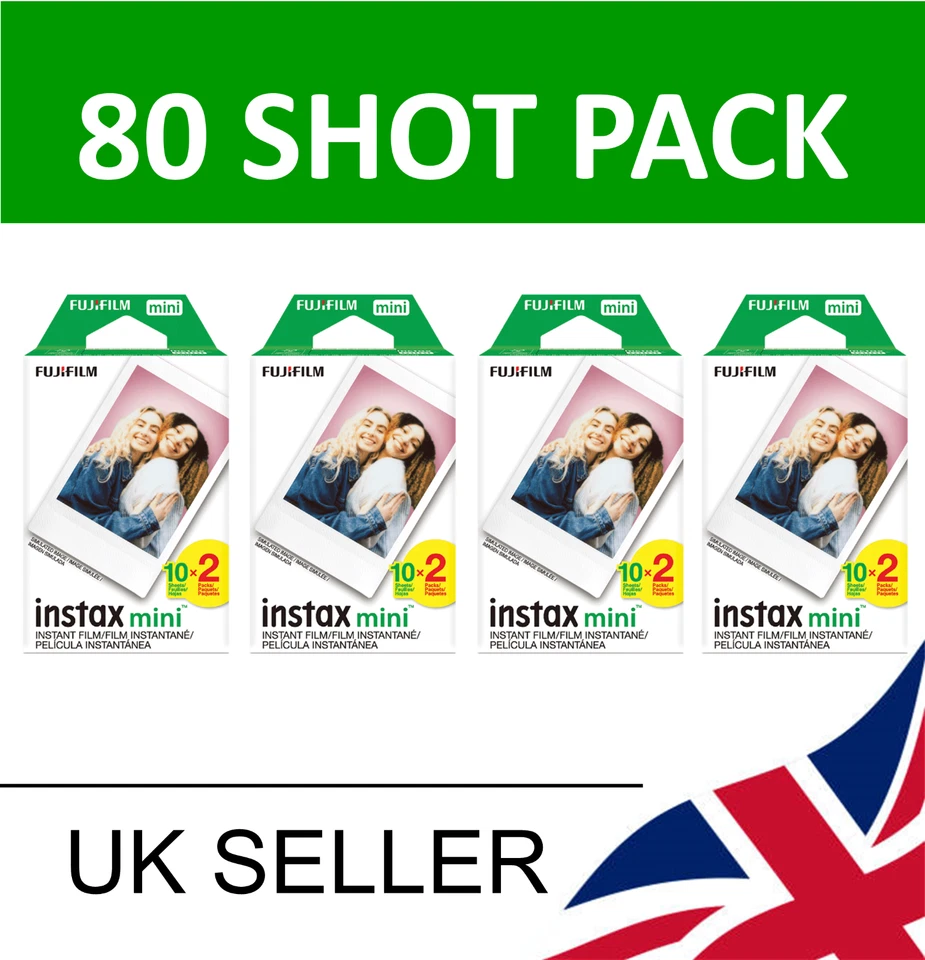 FUJIFILM Instax Film - Mini - 80 Shot Pack (4 boxes of 20) - Image 1 of 1