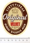 Lithuanian Beer Label - Volfas Engelman Brewery - Lithuania - Original Velvet 