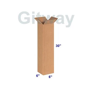 25 Pc 6x6x30 Tall Long Cardboard Shipping Golf Club Driver Pole Box Boxes 30x6x6 - Picture 1 of 1