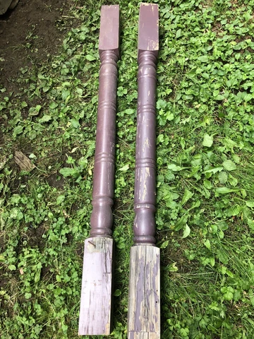 TWO -5' Vintage Wood Columns Cover