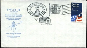 4/20/72 Apollo-16 Mondlandung unbekannter Designer gestempeltes Siegel Washington, DC - Bild 1 von 1