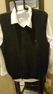 MEN'S POLO RALPH LAUREN VEST MED. NAVY - Picture 1 of 2