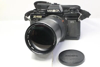 Minolta New X-700 MPS Film Camera + MD 200mm F/1.4 MF Telephoto Lens From Japan - Image 1 of 4