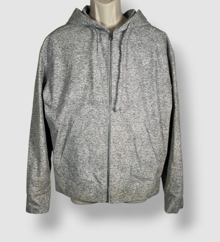 BOTTEGA VENETA Giacca con cappuccio uomo grigio erica zip pelle taglia S