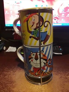 KELLOGGS 2 STACKING MUG SET FROSTIES COCOPOPS BIRTHDAY CHRISTMAS DRINKS - Picture 1 of 1