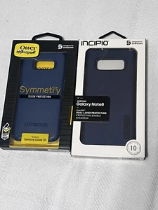 NEW Otterbox Symmetry Samsung Galaxy S8 PLUS Incipio New Case Blue - 2 Cases!! - Picture 1 of 4