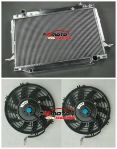 Aluminum radiator +FAN For Lexus LX450 1FZ-FE 4.5L L6 Engine 1996 1997 MT 96 97 - Imagen 1 de 3