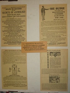 Vintage 1939 J.MacDonald Advertisement Flyers Lot (4) - Atlas Printing Co. NY - Picture 1 of 1