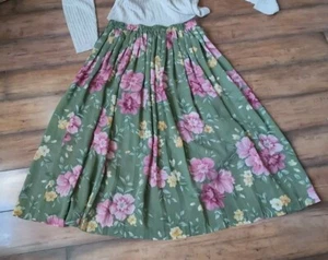 Vintage Cottage Core Floral Skirt Size 12 Alfred Dunner - Picture 1 of 7