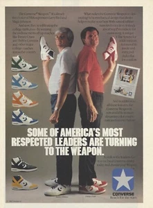 1986 Converse The Weapon Shoe Denny Crum Bobby Cremins Print Ad Advertisement - Picture 1 of 1