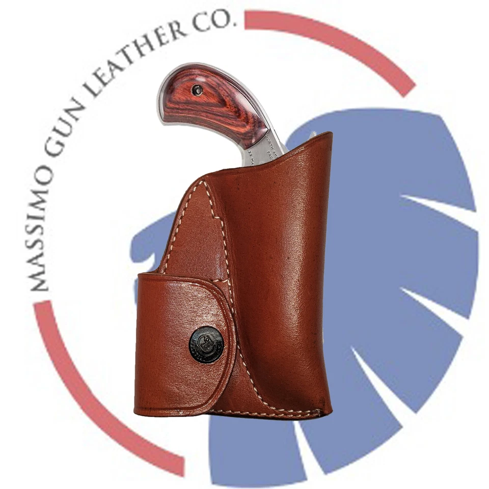 Funda de bolsillo de cuero NAA 22 Mag 1 1/8 o 1 5/8 bolsa de munición funda de pistola de cuero Foto 1 de 1