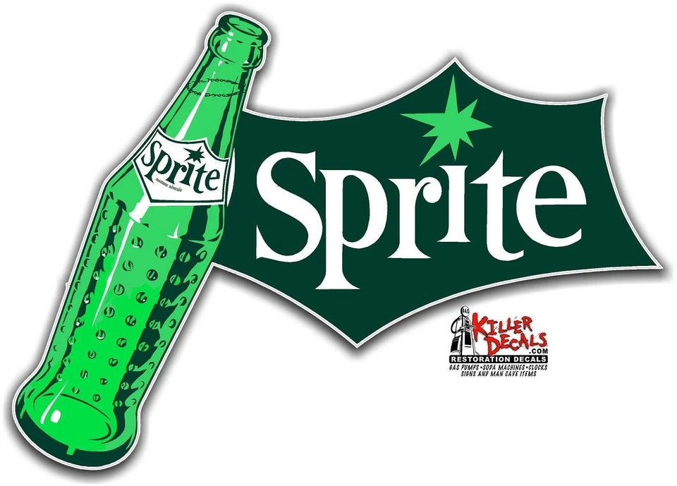 (SPRITE#3) 12"X 8.5" SPRITE SODA DECAL POP VENDING MACHINE COOLER  - Image 1 of 1