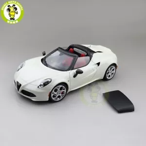 1/18 Alfa Romeo 4C Spider Autoart 70141 Blanco Modelo Juguete Coche - Imagen 1 de 15