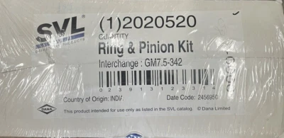 GM7.5-342 GM7.6-342 SVL 2020520  Ring And Pinion set YG GM7.5-342 - Image 1 of 4