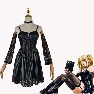 DEATH NOTE Misa Amane Cosplay Costume Halloween Party Skirt Dress Full outfits  - Image 1 of 4