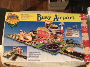 Melissa & Doug WOODEN Busy Airport Set 69 PCS. VERY RARE  NEW IN BOX C#GM - Picture 1 of 3