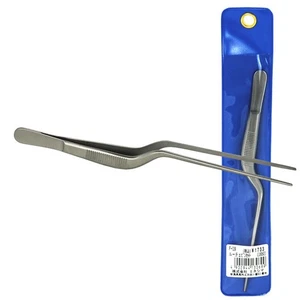 Japanese Honenuki Chef Tongs Stainless Steel Fish Bone Offset Plating Tweezers - Picture 1 of 1