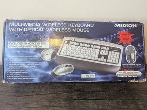 Vintage Medion Keyboard MD 40273 Silver Black Wireless QWERTY (Standard) - Picture 1 of 11