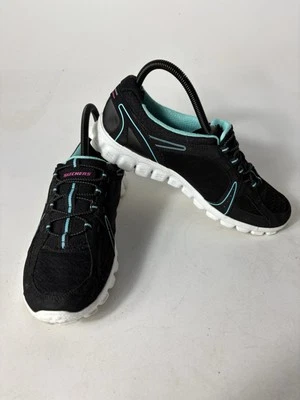 Skechers 22698S EZ Flex BKTQ Elastic Lace Slip On Sneakers Running Shoes Wm 8.5 - Image 1 of 4