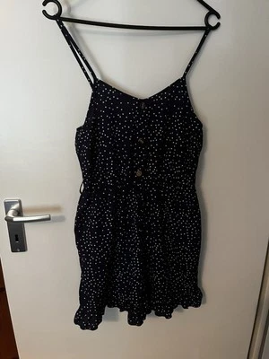 Jumpsuits Kurz dunkel Blau mit weißen Punkten - Bild 1 von 4