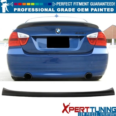 Fits 06-11 3 Series E90 M-Tech Msport Painted ABS Trunk Spoiler- Painted Color Foto 1 de 4
