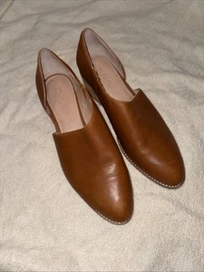 Madewell the lucie shoe in leather, size 9 English Saddle - Picture 1 of 8
