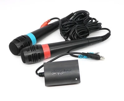Micrófonos oficiales con cable Singstar PS2 Sony Playstation Foto 1 de 2