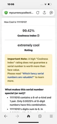 American 100 Dollar Bill Fancy Serial Number - Image 1 of 3