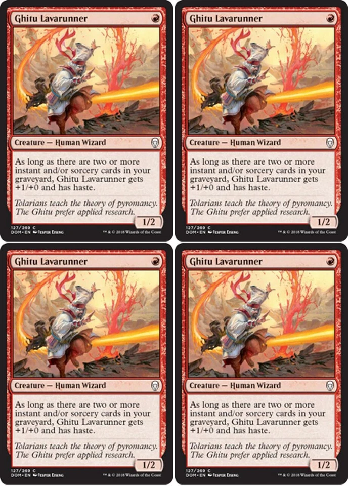 MTG - 4x GHITU LAVARUNNER - Dominaria (C) - Image 1 of 1