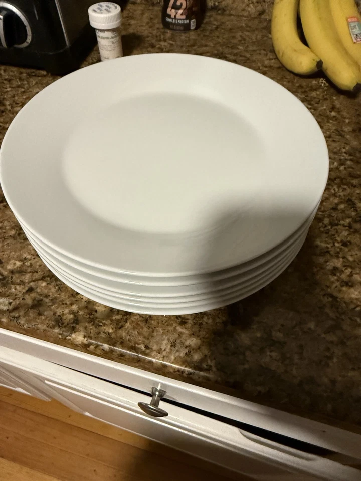"Juego de seis (6) platos de cena blancos de 10,5"" porcelana pavo 20726 IKEA" Foto 1 de 4
