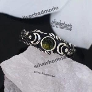 Moldavite Ring 925 Sterling Silver Handmade wedding Jewelry size 4 to 11 - Picture 1 of 4