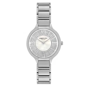 Kenneth Cole Ladies Silver Watch, With Stainless Steel Strap, 33mm, KC51054001 - Picture 1 of 3