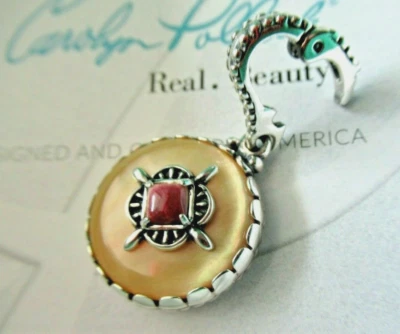 Carolyn Pollack .Sterling MOP & Spiny Oyster Pendant Enhancer* NEW Box/Pouch - Image 1 of 4