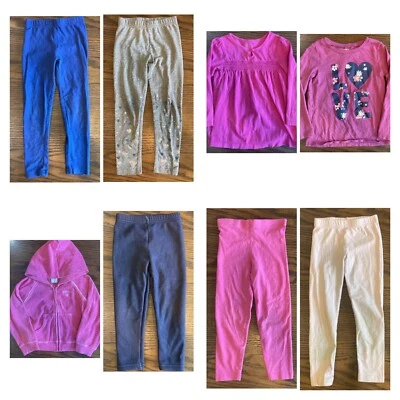 READ Carters Oshkosh Girls Size 4 Huge Fall Winter Clothing Lot Leggings Shirts - Image 1 of 4