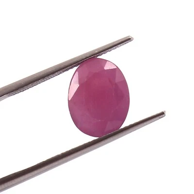 2.85 CT - AAA Natural Unheated-Untreated Mozambique Ruby Oval Loose Gemstone Cut - Image 1 of 4