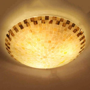 Tiffany Stained Glass Flush Mount Ceiling Light Low Ceiling Foyer Chandelier12'' - Picture 1 of 10