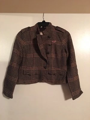 NWOT Women's Hollister Cropped Jacket Size XS Brown - Image 1 of 4